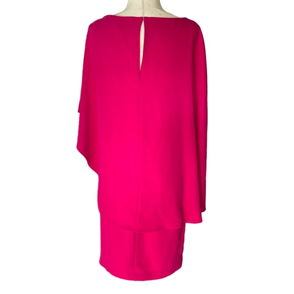 Trina Turk Adore Draped Cape Overlay Pink Popover Tunic Dress - S - Picture 8 of 16